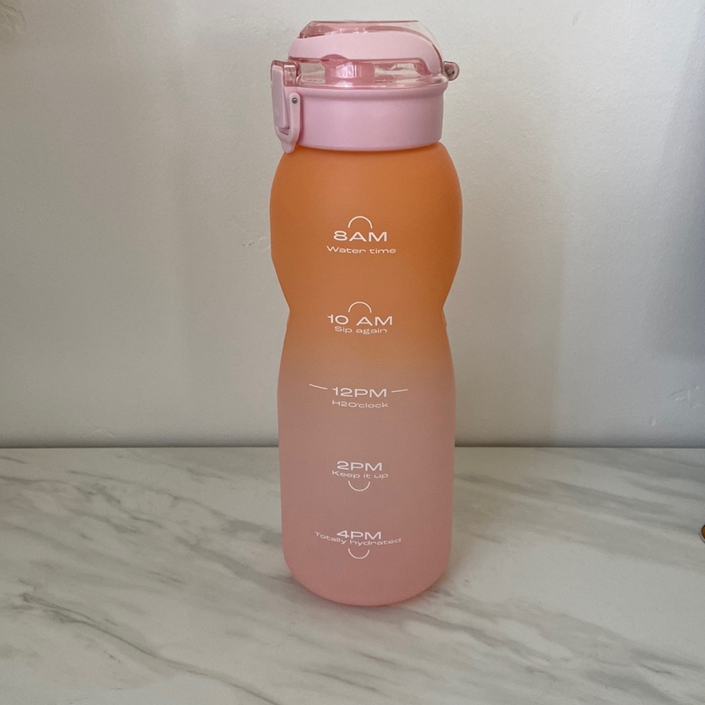 64oz Motivational time water bottle with markers